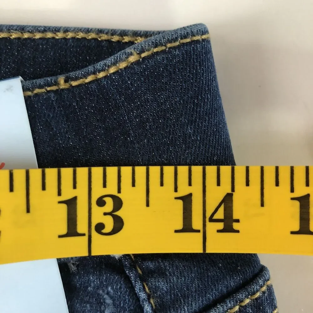 ⁠Cat & Jack Girls Jeggings Dark Vintage Blue Distressed Denim Jeans Size 18 NWT